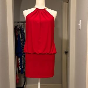 Laundry By Shelli Segal Vibrant Red Mini Dress